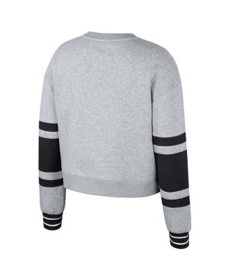 Women's Heather Gray LAFC Scrimmage Cropped Pullover Sweatshirt