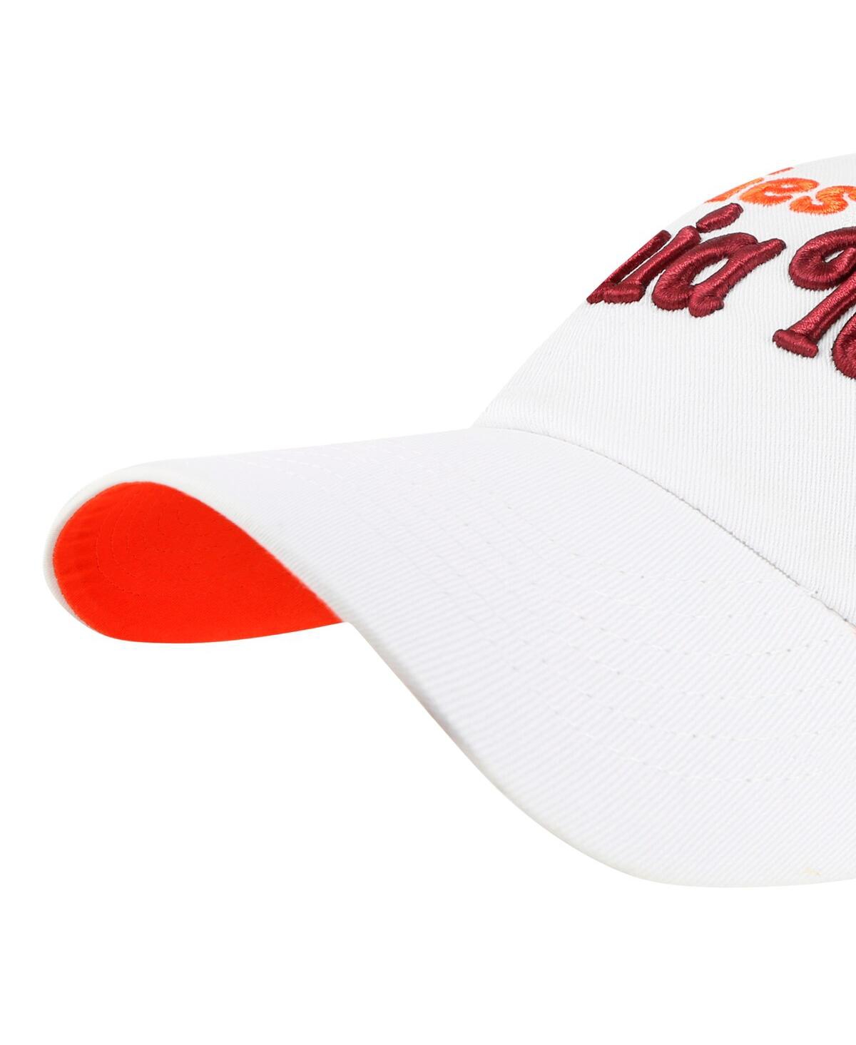 47 Brand Women's White Virginia Tech Hokies Pensacola Clean Up Adjustable Hat