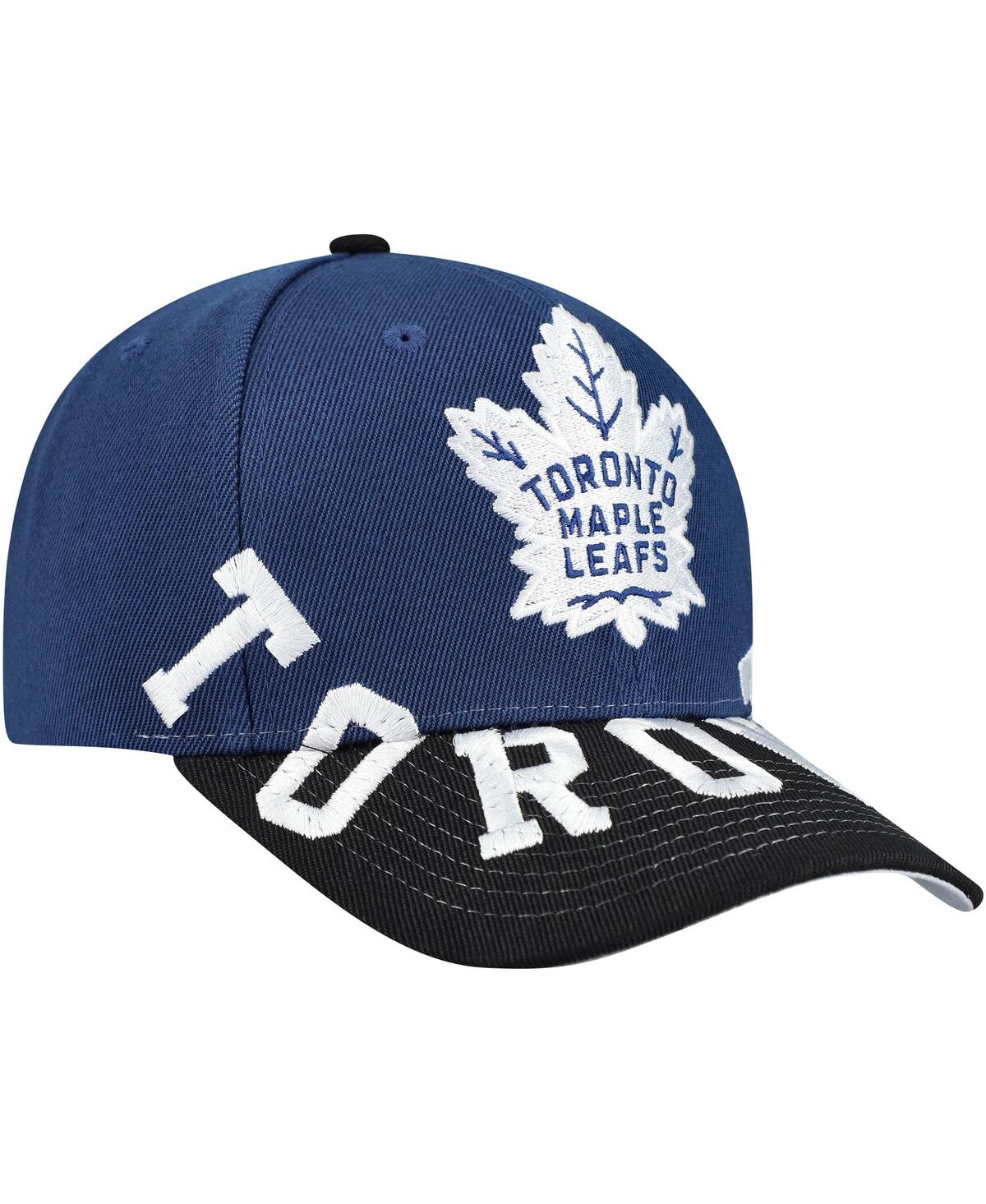 Mitchell & Ness Men's Blue/black Toronto Maple Leaf's Underarch Two-tone Pro Crown Snapback Hat