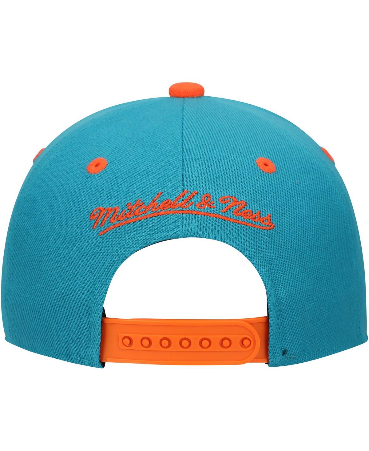 Mitchell & Ness Big Boys And Girls Aqua Miami Dolphins All In 2.0 Adjustable Hat
