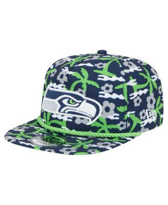 New Era - Men's Navy Seattle Seahawks Wakey Wakey Golfer Snapback Hat