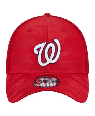 Men's Red Washington Nationals Subtle Camo 39THIRTY Flex Hat