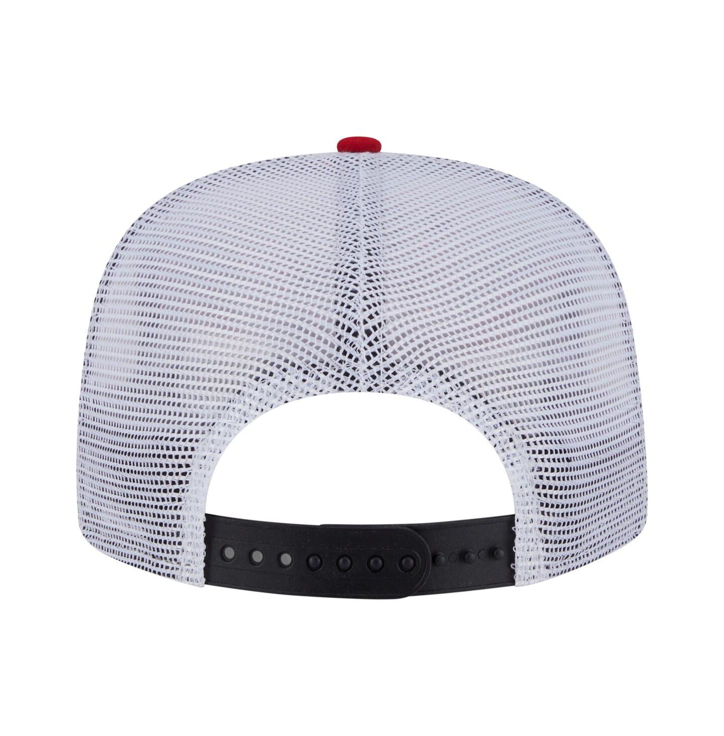 Мужские головные уборы New Era Black/Red New Jersey Devils Throwback V-Dye Adjustable Golfer Hat — фото 4