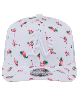 Men's White Athletics Flamingo Mesh Back 9SEVENTY Stretch-Snap Hat