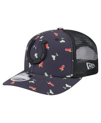 New Era - Men's Navy/Black Indianapolis Colts Adventure Drinks Pattern 9SEVENTY Stretch snap Hat