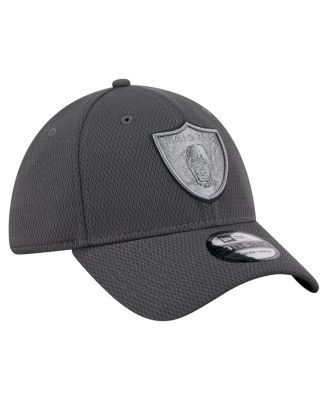 Men's Graphite Las Vegas Raiders Main 39THIRTY Flex Hat
