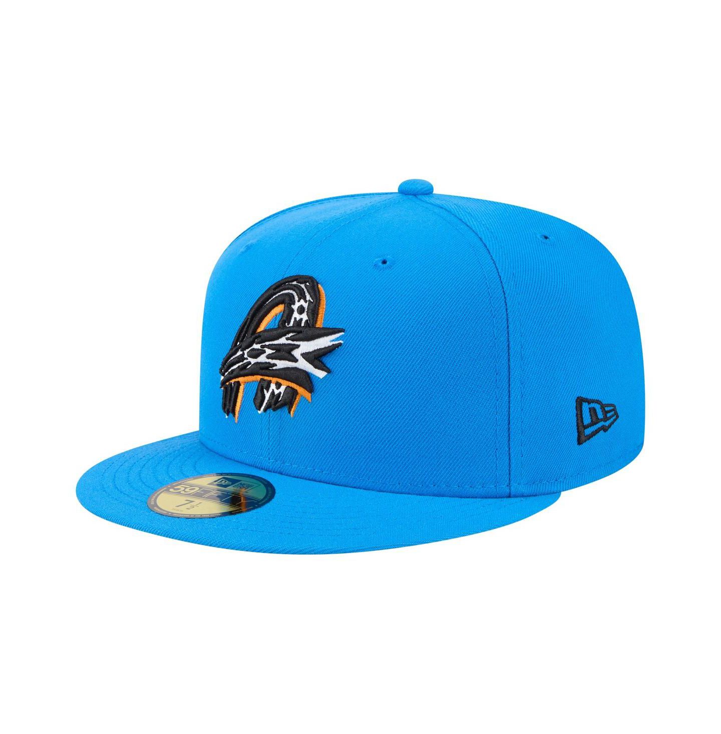 Мужская кепка New Era Blue Akron RubberDucks Authentic Collection 59FIFTY Fitted Hat — фото 1