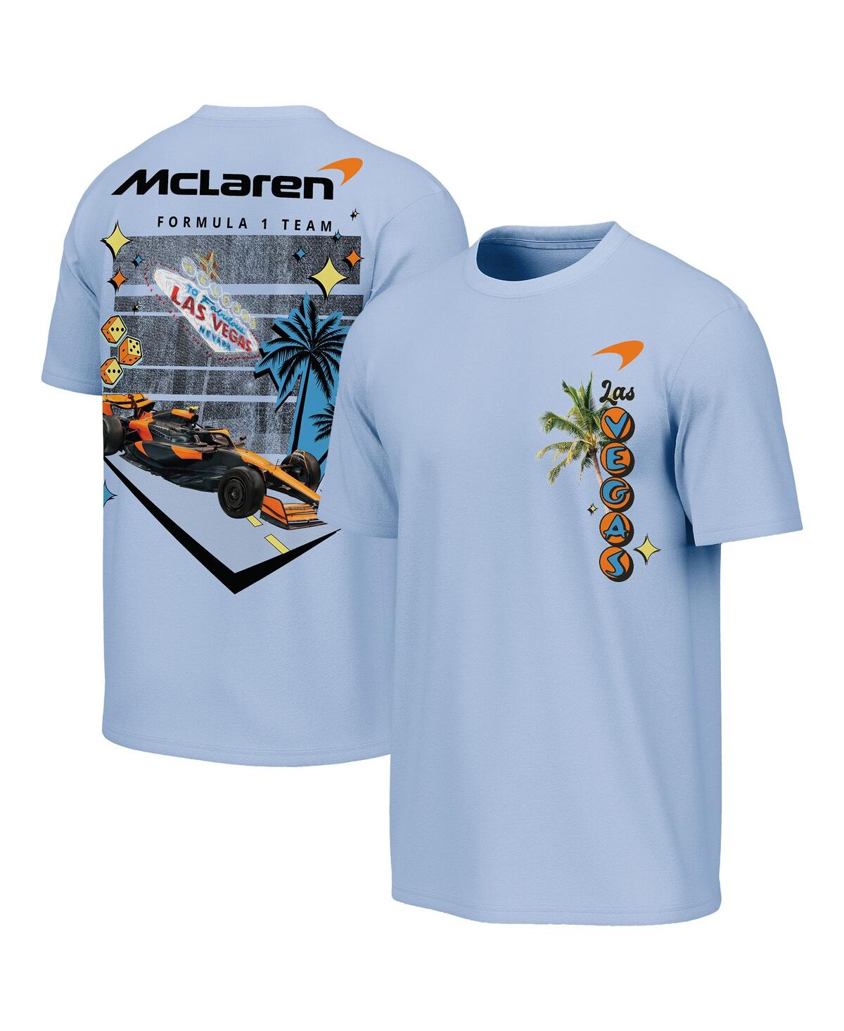 Men's Light Blue McLaren F1 Team 2025 Las Vegas Grand Prix Washed T-Shirt - Light Blue