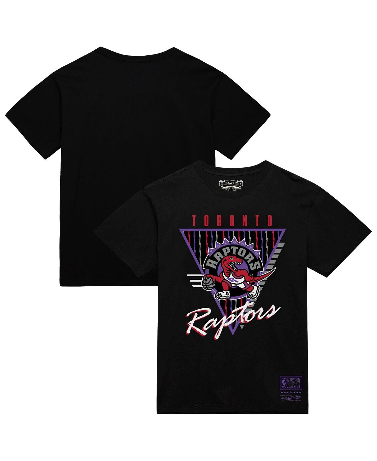 Mitchell & Ness Black Toronto Raptors Worldwide Collection Tri-logo T-shirt In Black