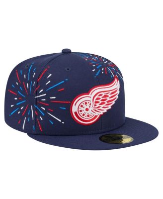 Men's Navy Detroit Red Wings Americana Fireworks 59FIFTY Fitted Hat
