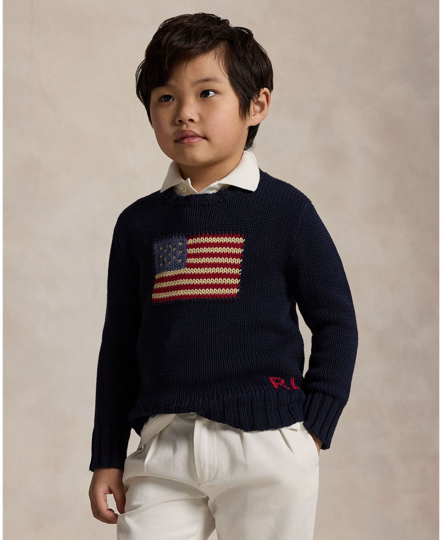 Свитер Polo Ralph Lauren The Iconic Flag Sweater для мальчиков, цвет: Тёмно-зелёный тёмно-синий — фото 7