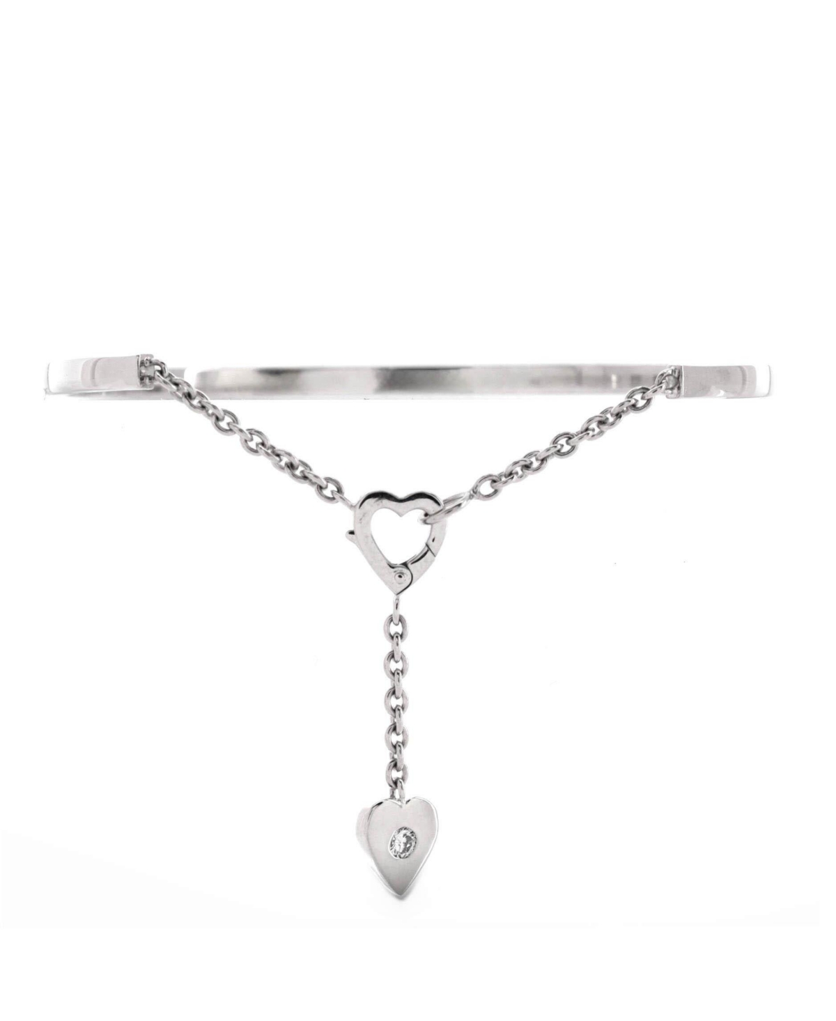 Mon Amour Heart Bracelet 18K White Gold and Diamond - 18k white gold