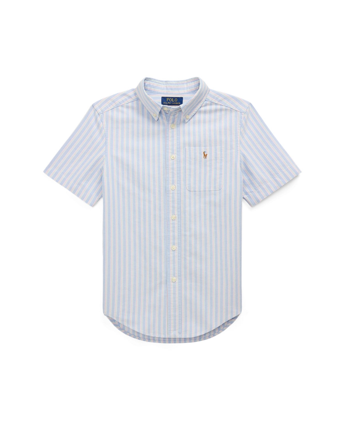 Polo Ralph Lauren Big Boys Striped Oxford Short Sleeve Shirt