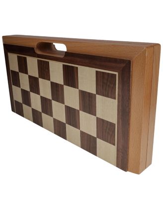Folding Wood Travel Chess Set - 16 in. Board, 3 in. King