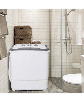 8lbs Compact Mini Twin Tub Washing Machine Washer Spinner