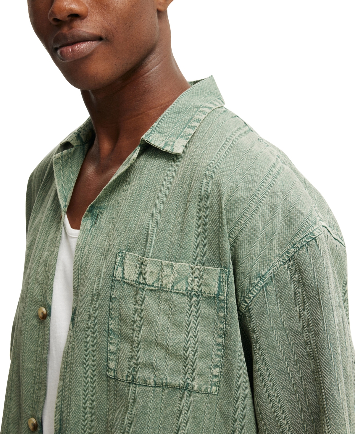 Shop Cotton On Men's Washed Box Fit Short Sleeve Shirt