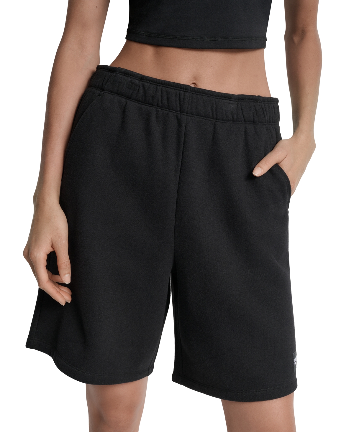 Sport Women's Relaxed-Fit Vented Bermuda Shorts - Black