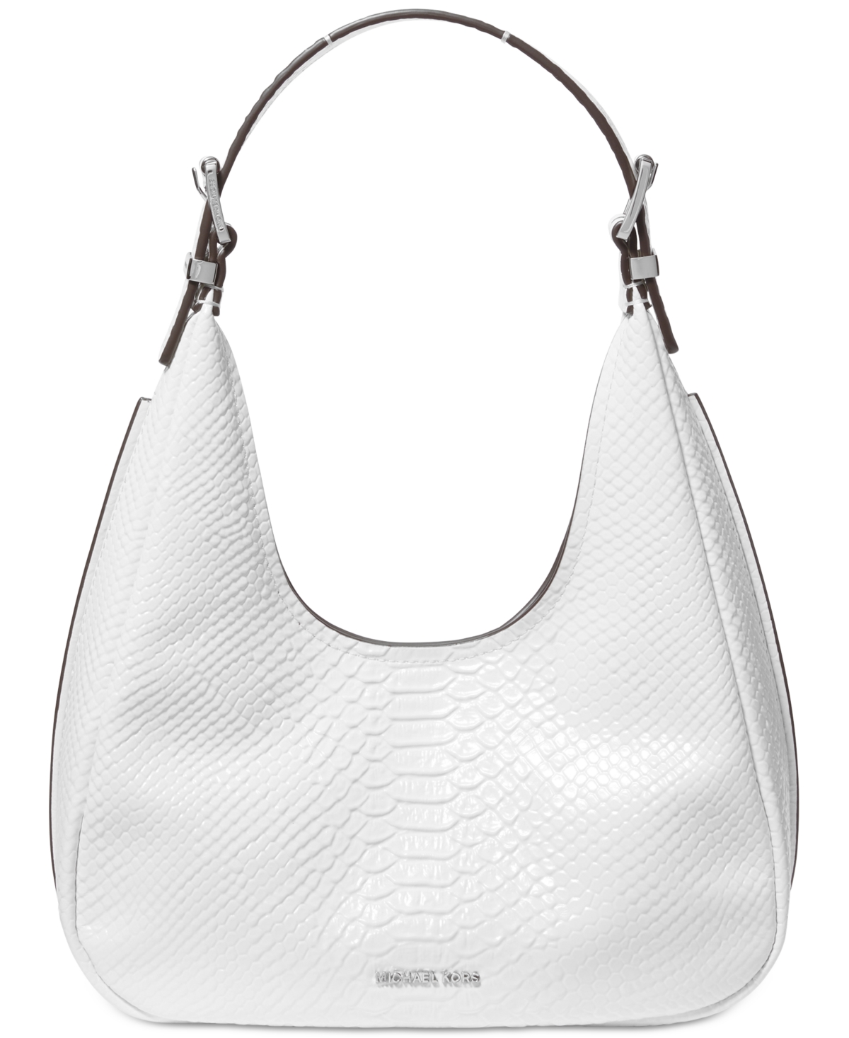 Michael Michael Kors Nolita Small Leather Hobo Shoulder Bag - Optic White
