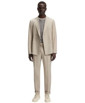 Men's Grid Pattern Mercerized-Cotton T-Shirt