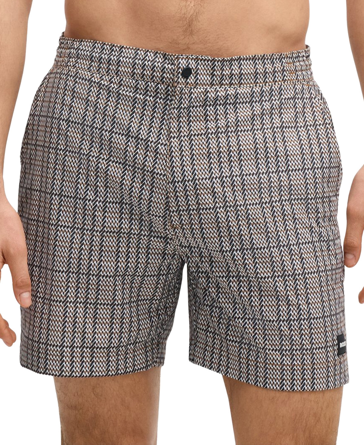 Boss by Hugo Boss Men's Micro-Print Swim Shorts - Black