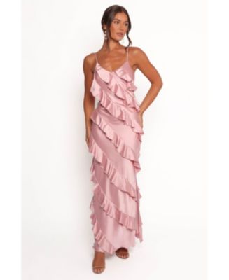 ciao ruffles maxi dress Ciao Ruffles Maxi Satin Dress
