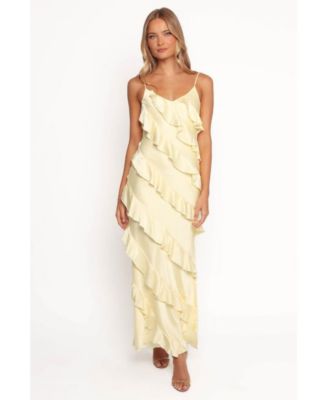 Women's Ciao Ruffles Maxi Satin Dress