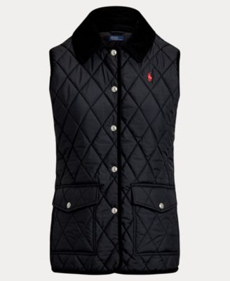Women's Corduroy-Trim Quilted Vest