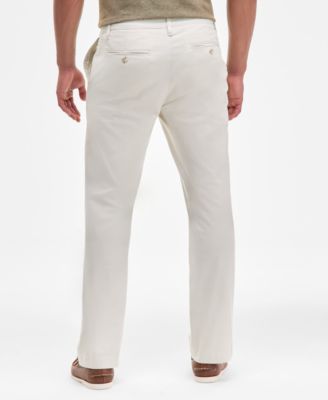 Men's Classic-Fit Stretch Solid Flat-Front Chino Deck Pants  