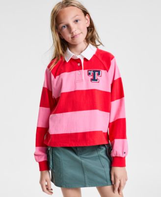 Tommy Hilfiger - Big Girls Cotton Rugby Stripe Sweatshirt