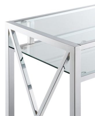 Oxford Chrome 42" Desk with Shelf