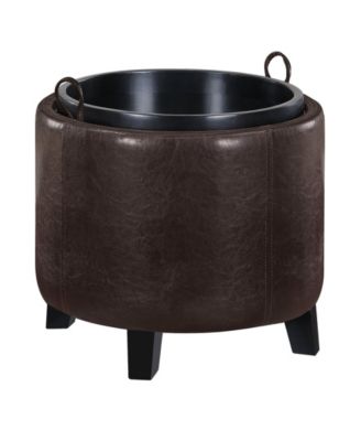 19" Designs4Comfort Oscar Storage Ottoman with Reversible Tray