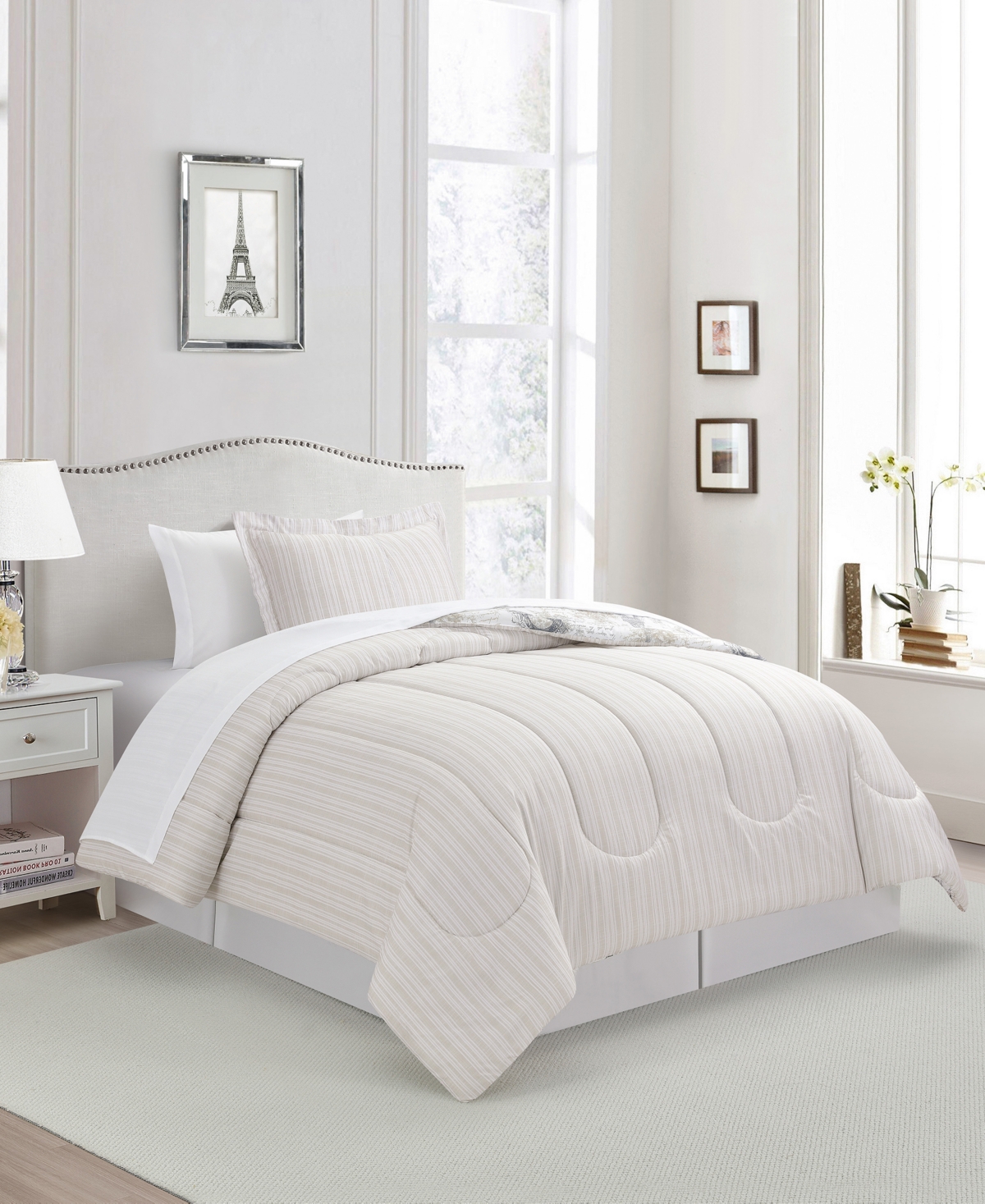Sunham Paris Floral 8-pc. Comforter Set In Brown