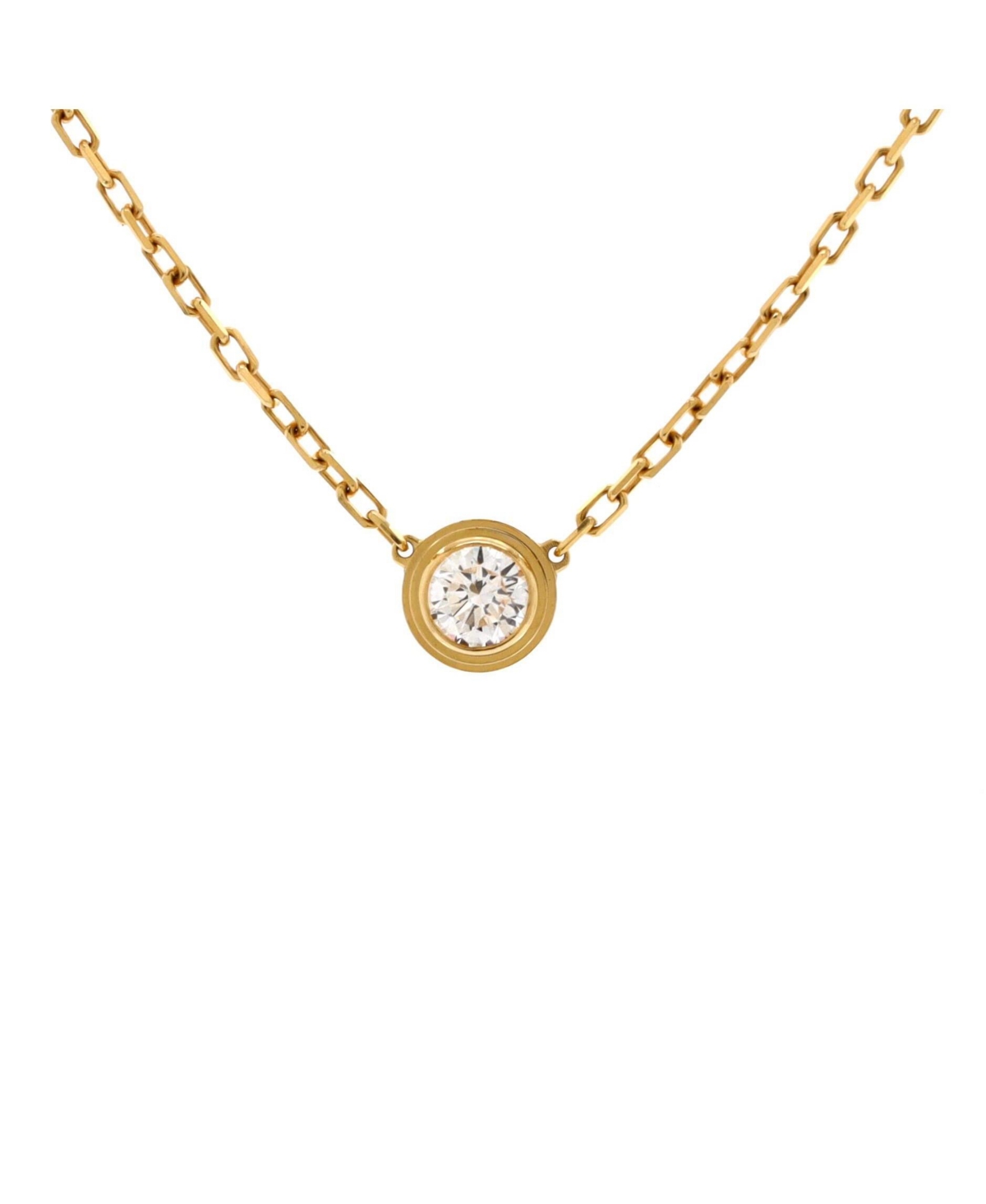 Large D'Amour Pendant Necklace 18K Rose Gold with Diamond - 18k rose gold