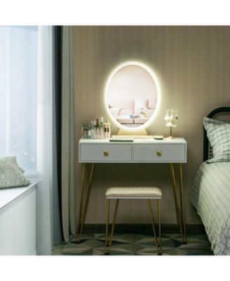 Industrial Makeup Dressing Table with 3 Lighting Modes