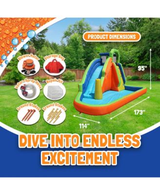 Gushing Geyser Water-Spraying Inflatable Pool Water Park Set, Multicolor