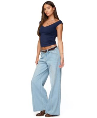 Women's Angeline Wide V Neck Top