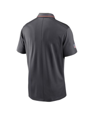Men's Anthracite Cleveland Browns Sideline Victory Performance Polo Shirt