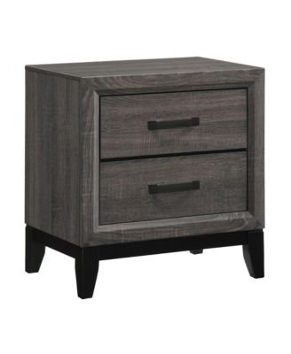 Ambroise 2-Drawer Wooden Side End Table, Nightstand