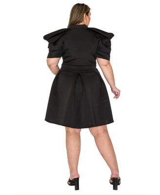 Plus Size Karina Neoprene Flare Dress