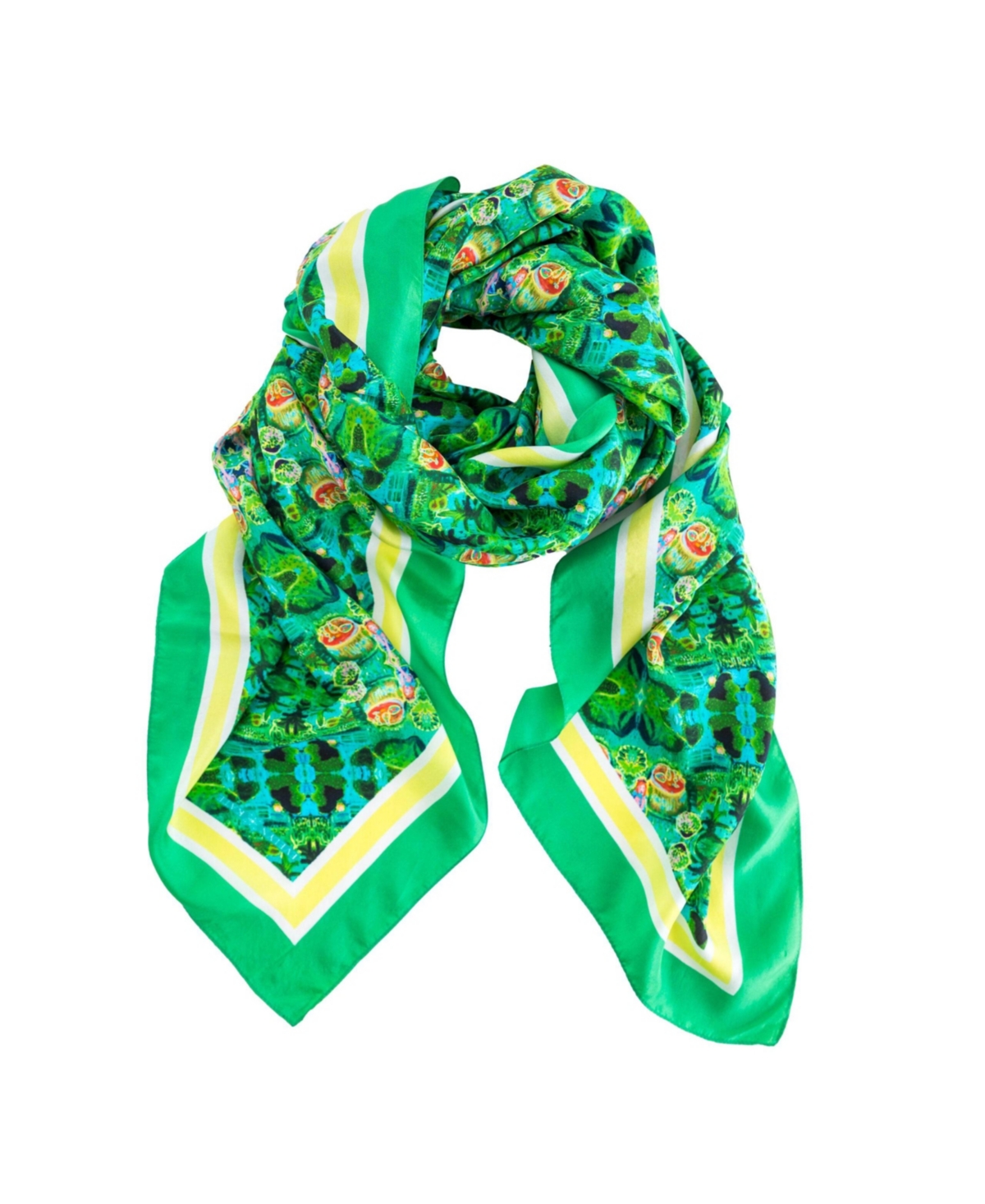 Silk Scarf/Wrap/Sarong - Red hair girl tea party