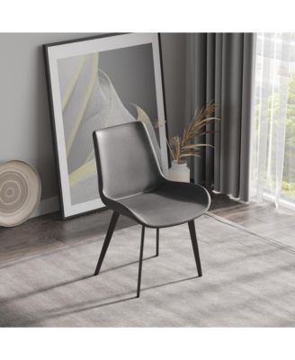 Modern Dining Chair Living Room Metal Leg Dining Chair-2 Pcs/Ctn