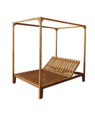 Streamdale Kenzie Outdoor Daybed With Adjustable Lounges And Curtains