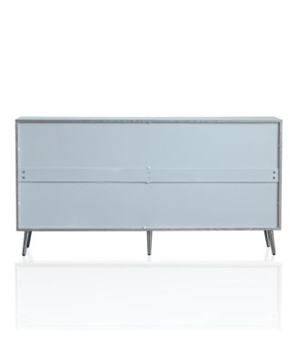 Streamdale Lacquered 4-Door Sideboard Cabinet in Champagne Silver