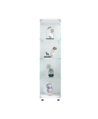 Streamdale 4-Shelf Glass Display Cabinet with Door (64.7" x 16.7" x 14.3")