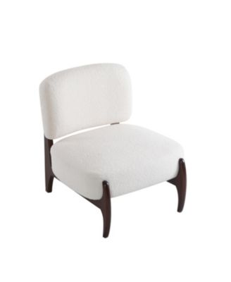 Boucle Lounge Chairs - Modern, Solid Wood Frame