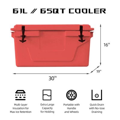 Streamdale Portable 65QT Insulated Cooler Box