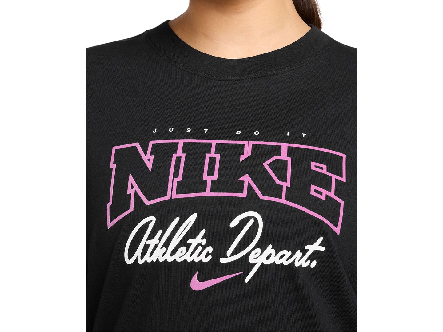 Женская футболка Nike Sportswear Cotton Logo Short-Sleeve T-Shirt, цвет: Чёрный — фото 3