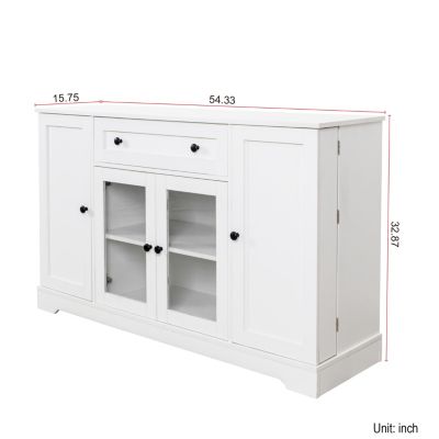 Modern Sideboard Buffet Cabinet with Storage, Adjustable Shelf, and Drawer