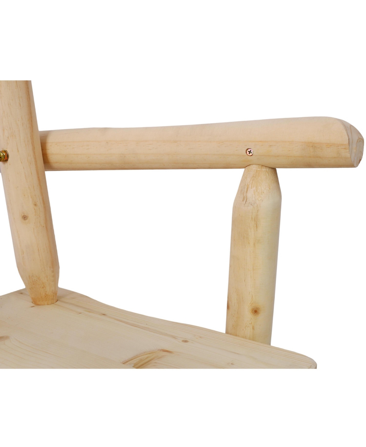 Streamdale Furniture Rustic Fir Bar Stool with Armrests and Footrest (4ft, Light Brown)