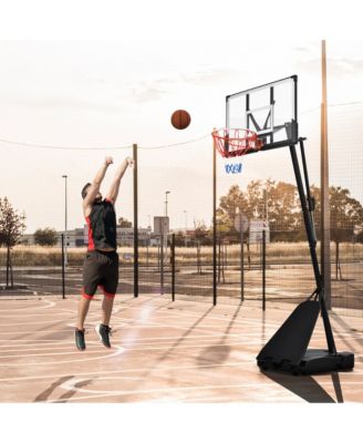 Portable Basketball Hoop System ,8-10ft Height Adjustable for Youth Adults LED Basketball Hoop Lights
